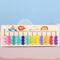 Montessori Wooden 12 Color Slide Puzzle Board