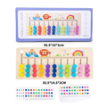 Montessori Wooden 12 Color Slide Puzzle Board