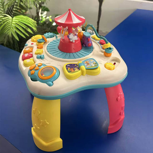 Multi-functional Toddlers Carousel Musical Activity Table