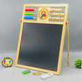 Multi-functional Wooden Logarithmic Black & White Board