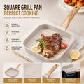 Non Stick Grill Frying Pan for Steak Breakfast & Everyday Cooking