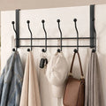 Over Door Hook Hanger Multi Hook Organizer Iron Door Hanging Rack for Clothes Towels Bags