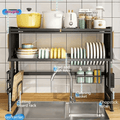 Over Sink Dish Drainer Rack with Splash Guard Cabinet