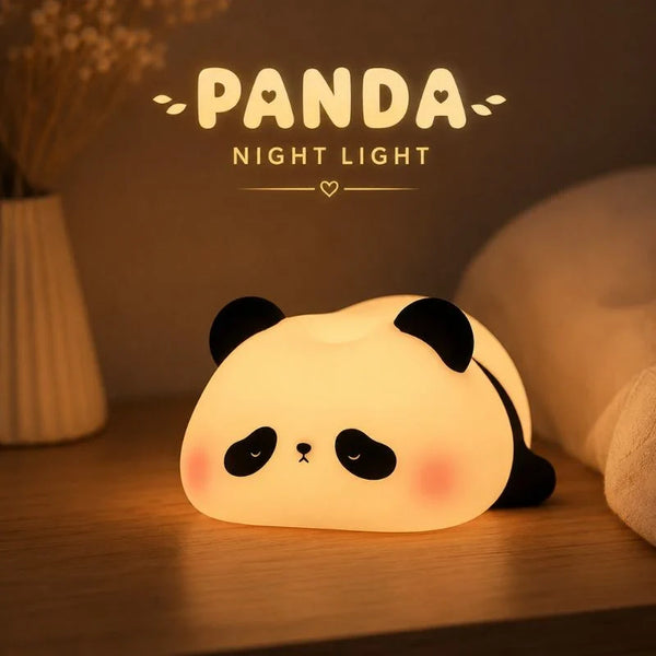 Panda Silicone Lamp Night Light – USB Rechargeable Cute Bedside Sleep Light