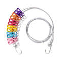 Portable Clothesline with 12 Clips Elastic Travel Drying Rope Windproof Laundry Line for Home Outdoor