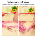 Portable Clothesline with 12 Clips Elastic Travel Drying Rope Windproof Laundry Line for Home Outdoor