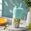 Portable Electric Mini Juicer Cup with Straw