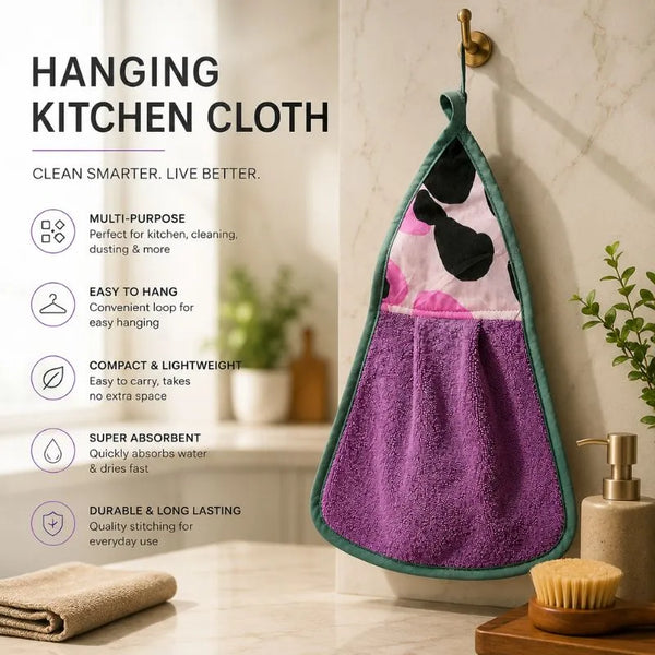 Premium Hanging Kitchen Cleaning Towel – Ultra Absorbent Quick-Dry Hand Towel - Small