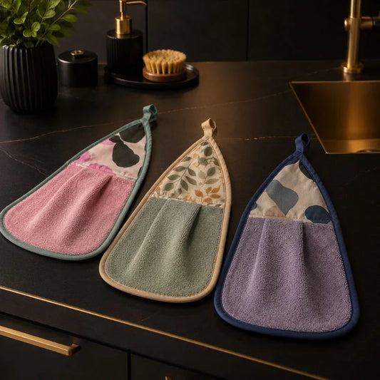 Premium Hanging Kitchen Cleaning Towel – Ultra Absorbent Quick-Dry Hand Towel - Small