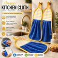 Premium Hanging Microfiber Kitchen Cleaning Towels (Pack of 3) – Ultra Absorbent Quick-Dry Hand & Dish Towels - Large