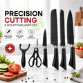 Premium Kitchen Knife Set (6 PCS): Knives, Scissors & Peeler