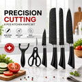 Premium Kitchen Knife Set (6 PCS): Knives, Scissors & Peeler