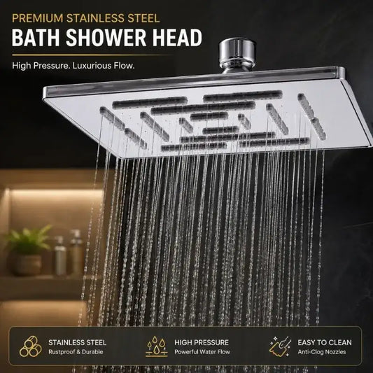 Premium Stainless Steel Bath Shower Head – High Pressure Handheld Shower