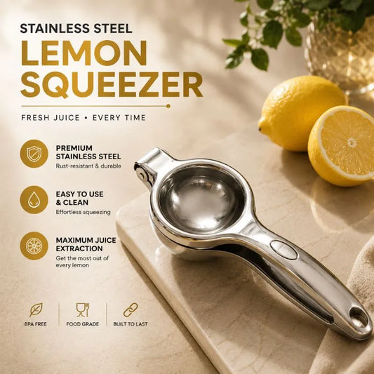 Premium Stainless Steel Lemon Squeezer – Heavy Duty Manual Citrus Juicer