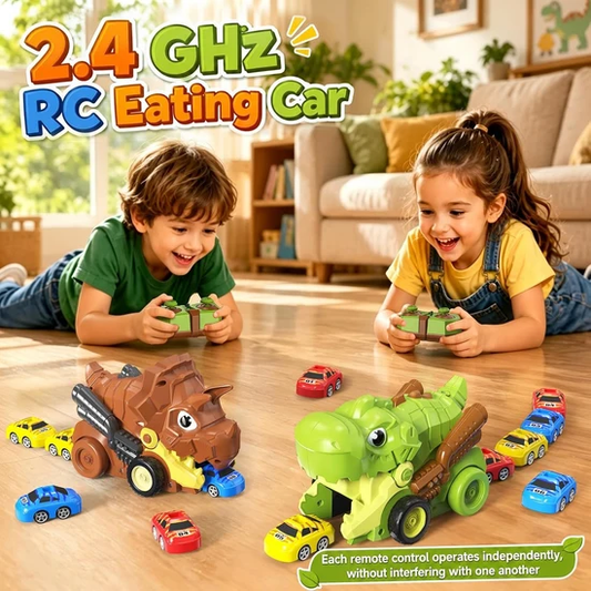RC Dinosaur Snake Game With 6Pcs Magnetic Cars