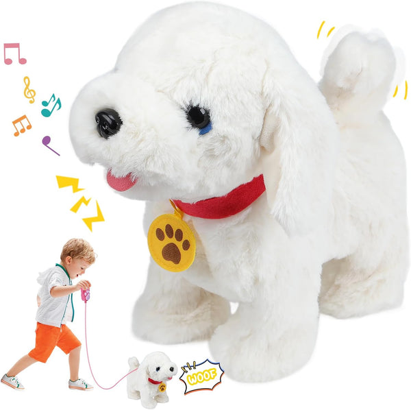 RC Realistic Plush Poodle Walking Dog With Music