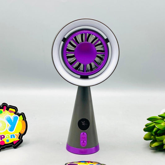 7 Inches Rechargeable Digital Display Cooling Fan With Lights