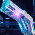 Electric Transparent Water Shoot Firing Gun With Lights
