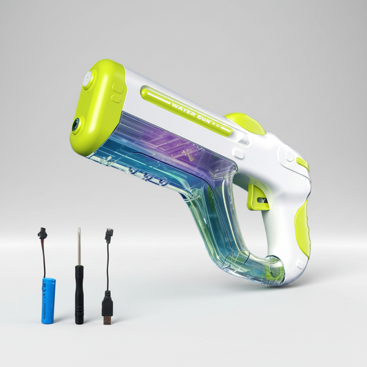 Electric Transparent Water Shoot Firing Gun With Lights