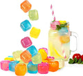 Reusable Ice Cubes BPA Free Colorful Ice Cube Set for Drinks Refreezable Ice Cubes