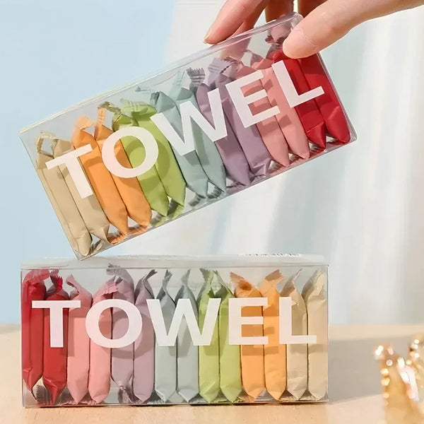 14 Pcs Compressed Travel Disposable Face Towel