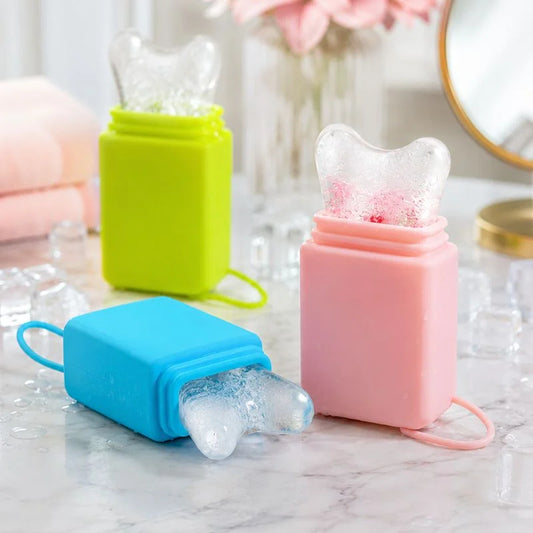 2-Piece Silicone Facial Ice Roller Set – Small & Large Skin Cooling Massagers