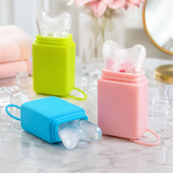 2-Piece Silicone Facial Ice Roller Set – Small & Large Skin Cooling Massagers