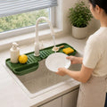 Silicone Faucet Splash Guard & Fast-Drying Sink Organizer Mat