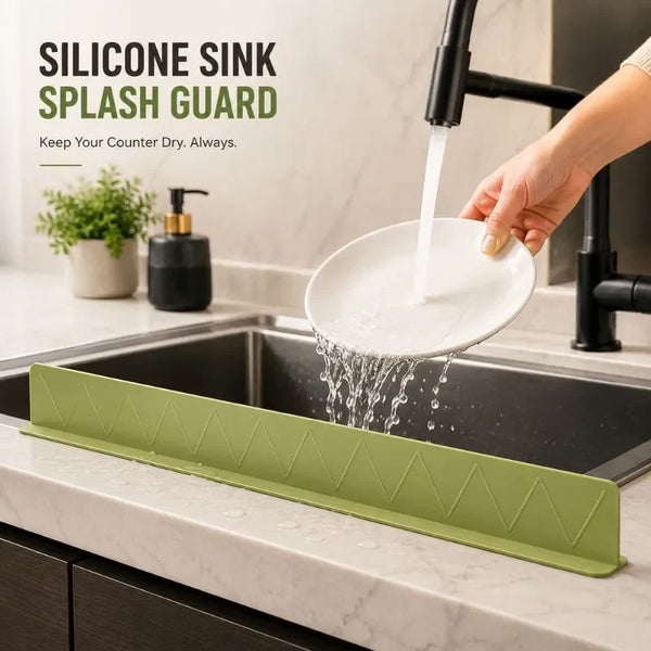 Silicone Sink Splash Guard – Anti-Splash Water Barrier for Kitchen Sink