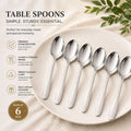 Silver Table Spoon Set – Premium Stainless Steel (Pack of 6)