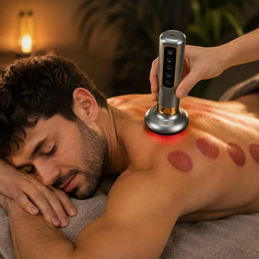 Smart Rechargeable Cupping Massager with Heat Therapy & Suction Relief