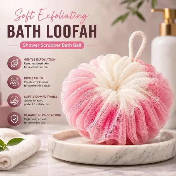 Soft Exfoliating Bath Loofah Sponge – Body Cleaning Shower Scrubber Bath Ball