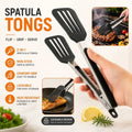 Spatula Tongs – Non Stick Cooking Tongs for BBQ & Kitchen