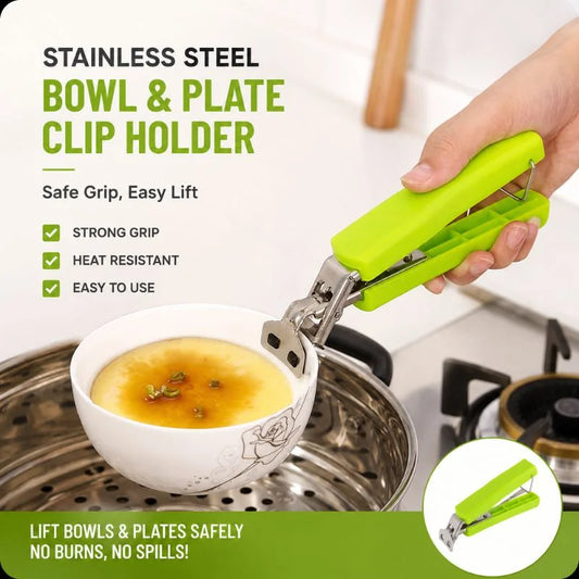Stainless Steel Bowl & Plate Clip Holder