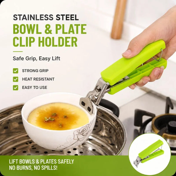 Stainless Steel Bowl & Plate Clip Holder