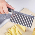 Stainless Steel Crinkle Cutter, Wave Blade Potato & Vegetable Slicer