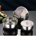 Stainless Steel Food Storage Bowls with Airtight Lids (3 PCS)