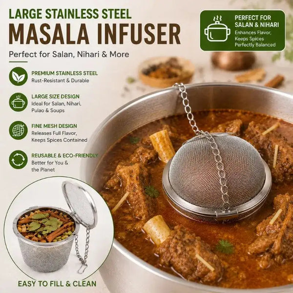 Stainless Steel Loose Leaf Tea Infuser – Reusable Locking Mesh Tea Strainer for Hot & Iced Tea