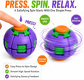 Press & Spin 3D Colorful Spinning Ball - 1Pc
