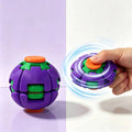 Press & Spin 3D Colorful Spinning Ball - 1Pc