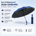 Sun & Waterproof Auto Umbrella – UV Protected Windproof Folding Umbrella