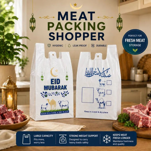 Eid Ul Adha Meat Bag 50 PCS set Heavy-Duty Disposable Meat Packing Shopper
