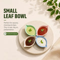 Leaf Shape PVC Spice Dish Set – Multipurpose Serving Bowls for Salt, Pepper & Snacks