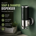 Wall Mount Soap & Shampoo Dispenser – Refillable Liquid Soap Holder for Bathroom & Kitchen