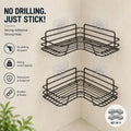 Wall Mounted Corner Storage Rack (Set of 2)