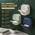 Wall Mounted Soap Holder 3pcs Set with Lid Drain Bathroom Soap Dish No Drill Soap Box Organizer