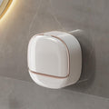 Wall Mounted Soap Holder 3pcs Set with Lid Drain Bathroom Soap Dish No Drill Soap Box Organizer
