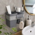 Wall Mounted Toothbrush & Toothpaste Organizer Holder