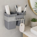 Wall Mounted Toothbrush & Toothpaste Organizer Holder