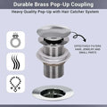 Wash Basin Pop-Up Drain Stopper – Universal Fit, Chrome Finish
